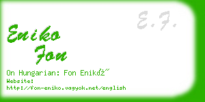 eniko fon business card